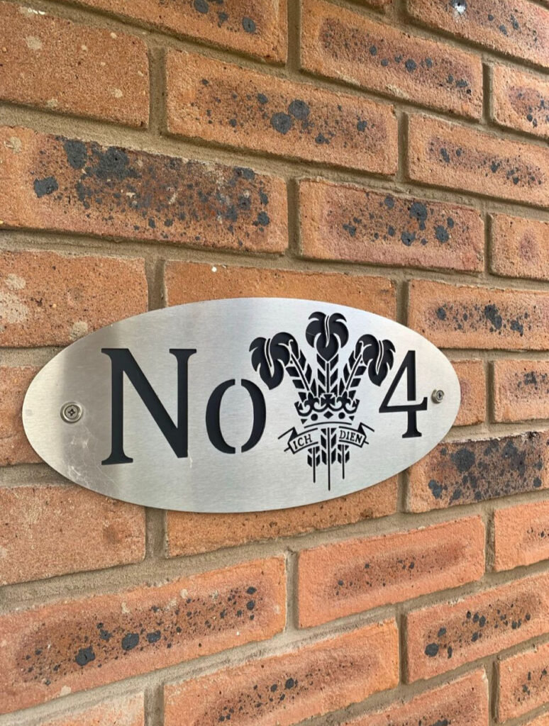 Steel ciut house number for decoration